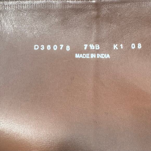 Y2K Vintage Cole Haan Tall Brown Leather Buckle Harness Riding Boot Size 7.5 - Picture 10 of 11